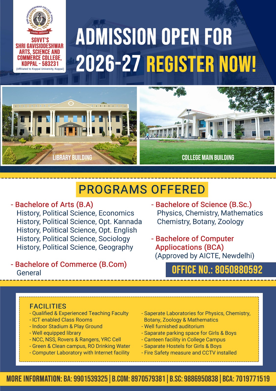 Admission Open 2026-27